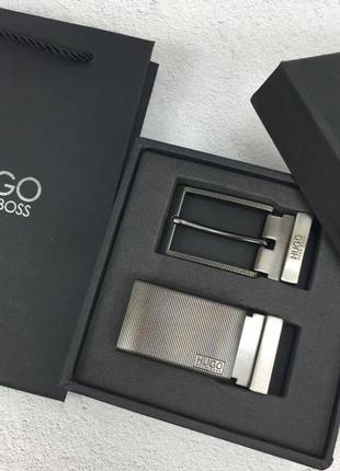 Мужской подарочный набор  hugo boss ремень6 фото