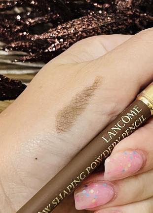 Оригінал lancome brow shaping powdery pencil олівець для брів 05 chestnut оригинал карандаш для бровей