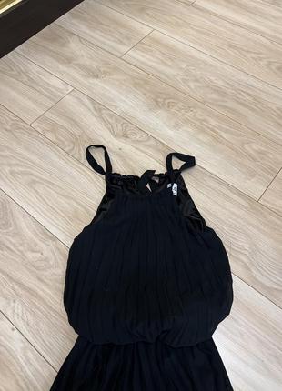 Платье 👗 женское черное плиссе стильное длинное нарядное на подкладке элегантное красивое4 фото