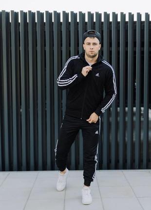 Костюм капюшон adidas чорний✖️