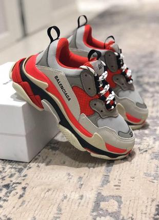 Balenciaga triple s стильные женские кроссовки из кожи /весна/лето/осень😍3 фото