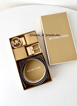 Женский кожаный брендовый пояс ремень безразмерный michael shoulder оригинал кожа мишель корс майкл корс на подарок жене подарок девушке