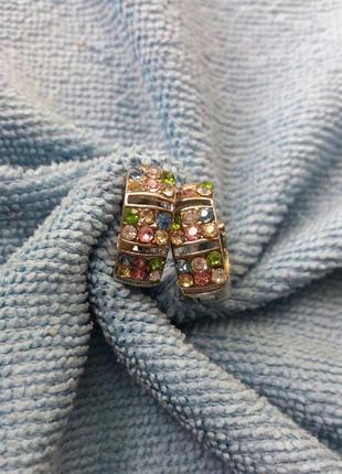 Винтажные серьги-колечки