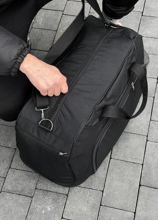 Дорожная сумка черная без лого8 фото
