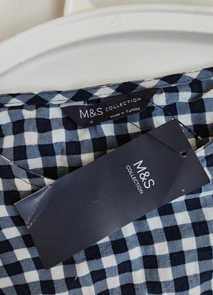 Блуза в клітинку marks&spencer 14/xl5 фото