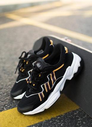 Кроссовки adidas ozweego black/orange7 фото