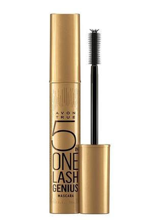 Багатофункціональна туш для вій 5-в-1 avon,  чорна 10мл1 фото