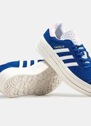 Кросівки adidas gazelle bold blue блакитні