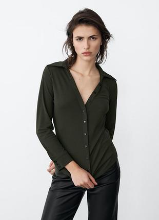 Кофточка zara хаки на пуговичках
