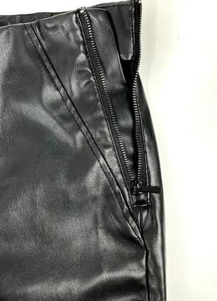 Кожаные оригинальные брендовые брюки zara xs (24)3 фото