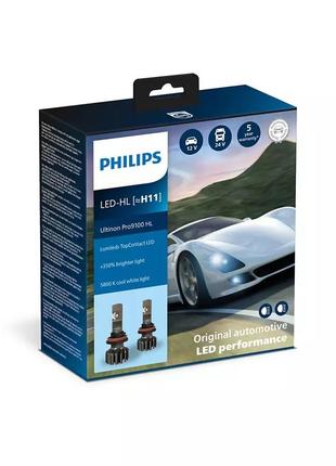 Комплект світлодіодних ламп philips h8/h11/h16 11362u91x2 led ultinon pro9100 +350% 12/24v