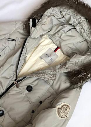 Moncler пуховик з натуральним хутром