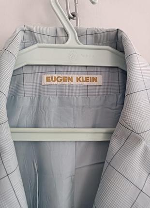 Жакет пиджак в клетку из смесовой шерсти прямого кроя eugen klein 52-54/xl2 фото