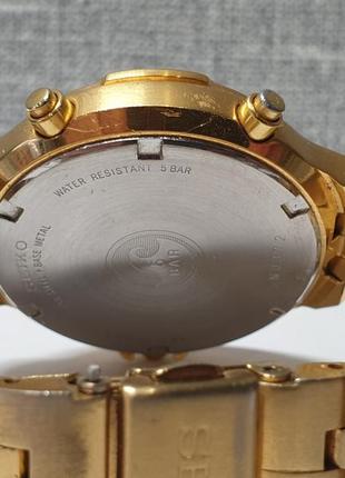 Чоловічий годинник часы seiko sq50 auto calendar alarm chronograph 37.5mm