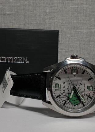 Чоловічий годинник часы citizen eco-drive aw1431-24w marvel hulk 43mm новий4 фото
