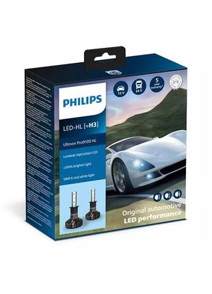 Комплект світлодіодних ламп philips h3 11336u91x2 led ultinon pro9100 +350% 12/24v1 фото