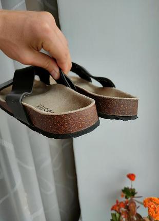 Кожаные тапки lobster мужские кожаные тапочки шлепанцы тапочки босоножки 42 - 43 birkenstock2 фото