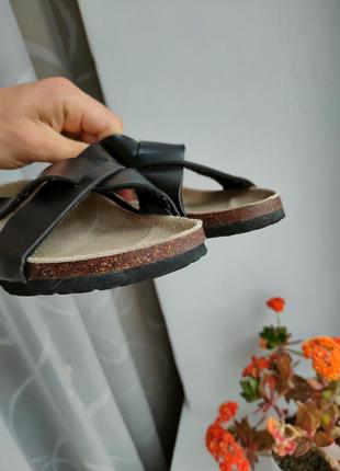 Кожаные тапки lobster мужские кожаные тапочки шлепанцы тапочки босоножки 42 - 43 birkenstock5 фото