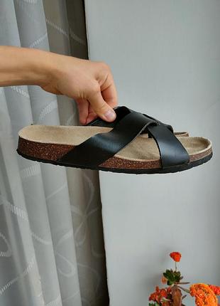 Кожаные тапки lobster мужские кожаные тапочки шлепанцы тапочки босоножки 42 - 43 birkenstock7 фото