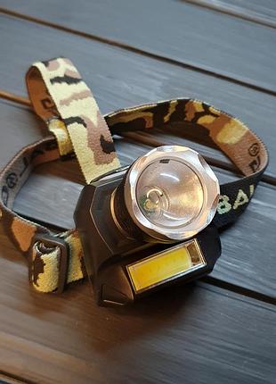 Налобный фонарь police bl-6919b t6  фонарик на голову турестический для охоты рыбалки