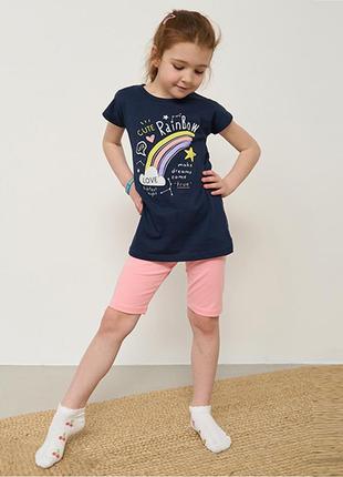 Комплект для девочки с шортами радуга ozkan 132521 фото