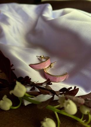 Очень нежные, розовые серьги в стиле barbie🩷