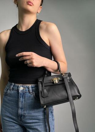 Жіноча сумка 👜 hermès kèlly bag mini black
