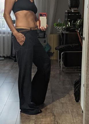 Armani jeans широкі від бедра брюки7 фото
