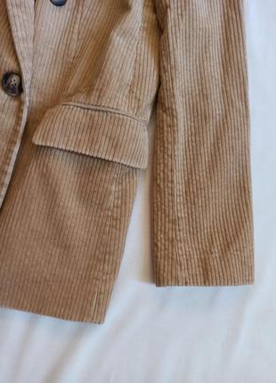 Удлиненный вельветовый двубортный пиджак7 фото