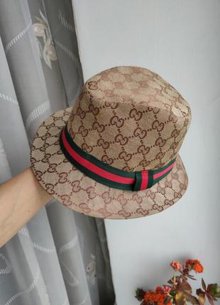 Панама gucci gg monogram 55-57 унісекс чоловіча панама gucci жіноча панамка кепка кашкет картуз
