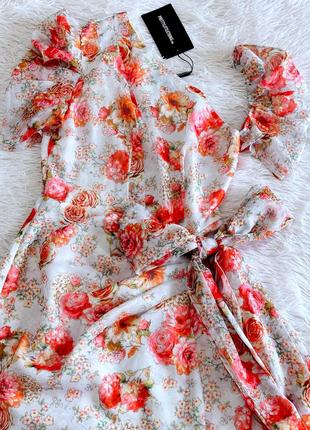 Оригинальное платье prettylittlething цветочный принт1 фото