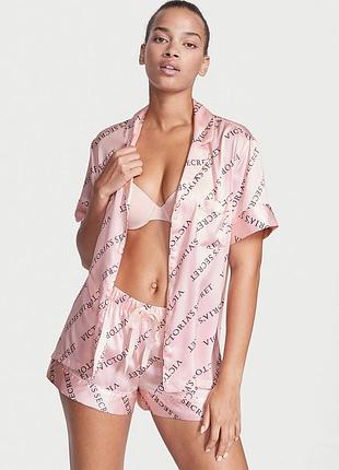 Атласний піжамний комплект. victoria's secret. оригінал 🇺🇸