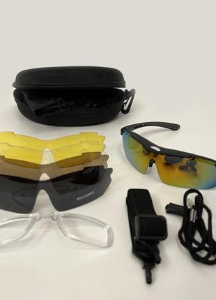 Тактические очки со сменными линзами 6в1 солнцезащитные  очки зсу очки баллистические для стрельбы