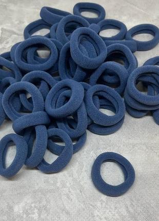 Резинки для волос 3 см -коломыя, цвет-темно-голубой, упаковка -50 шт.