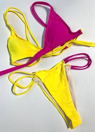 Купальник женский разноцветный бикини раздельный6 фото