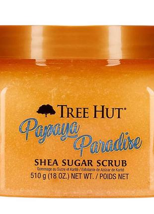Сахарный скраб для тела tree hut papaya paradise shea sugar scrub1 фото