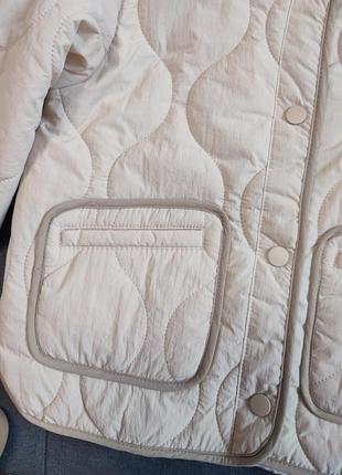 Куртка детская zara 92 см молочная осенняя для девочек стильная бежевая3 фото