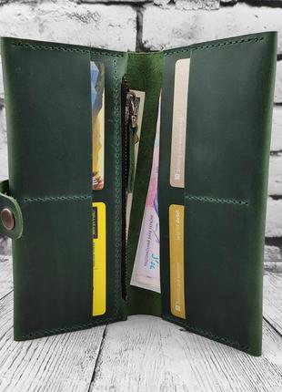 Стайліш. гаманець із натуральної шкіри. жіночий гаманець на кнопці. гаманець коричневого кольору.