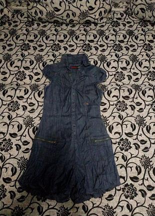 Платье комбинезон джинс3 фото