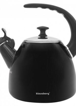 Чайник зі свистком klausberg kb-7403 2,8 л чорний1 фото