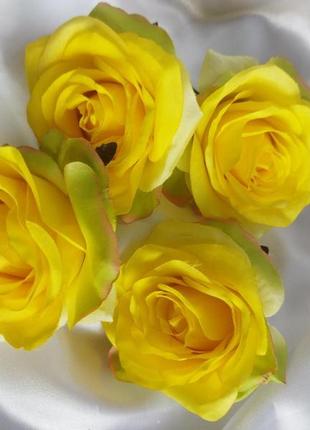 Голова (бутон) розы желтая 10 см4 фото