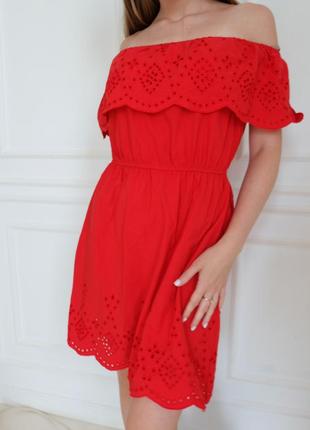 Летнее красное женское платье 200 грн