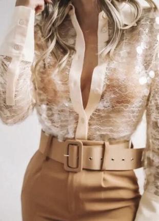Блузка zara паетки