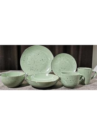 Тарелка десертная ardesto bagheria pastel green ar-2919-ggc 19 см2 фото