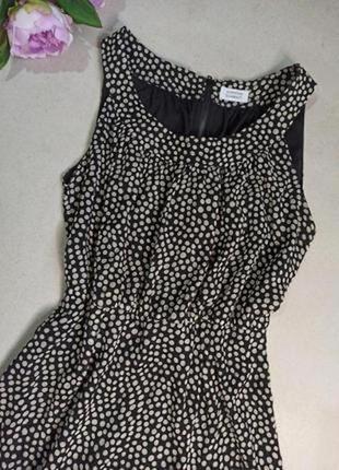 Шикарное платье в горох натуральный шелк steffen