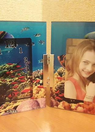 Фоторамка-годинник 2-в-1