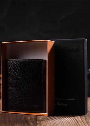 Маленький кошелек с удобным функционалом из натуральной кожи tony bellucci 22068 коричневый8 фото