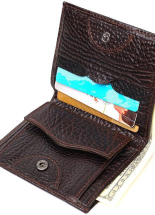 Маленький кошелек с удобным функционалом из натуральной кожи tony bellucci 22068 коричневый4 фото