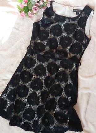 Нарядное ажурное черное платье,42-48разм.3 фото