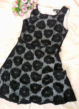 Нарядное ажурное черное платье,42-48разм.4 фото